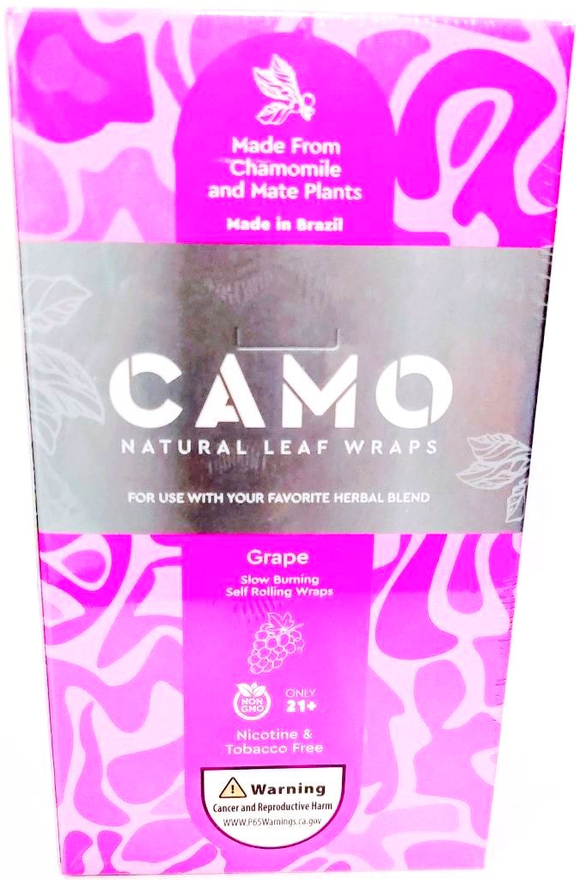 Camo Natural Leaf Wraps - Grape