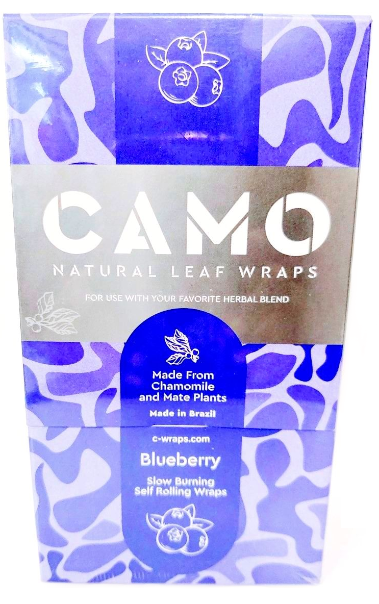 Camo Natural Leaf Wraps - Blueberry