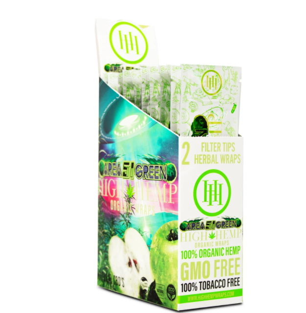 HIGH HEMP WRAPS AREA 51 GREEN