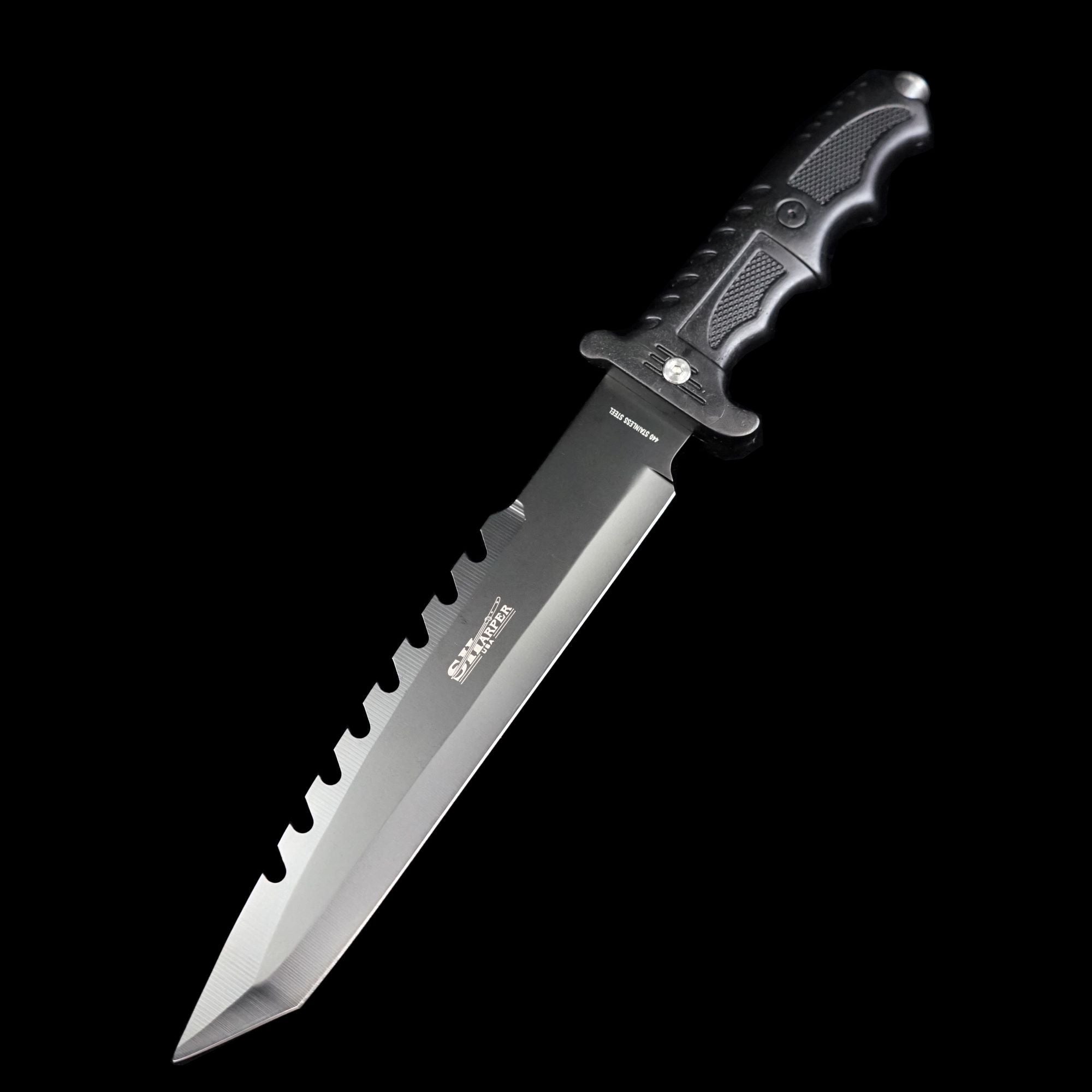 Tanto Serrated Blade Hunting Knife