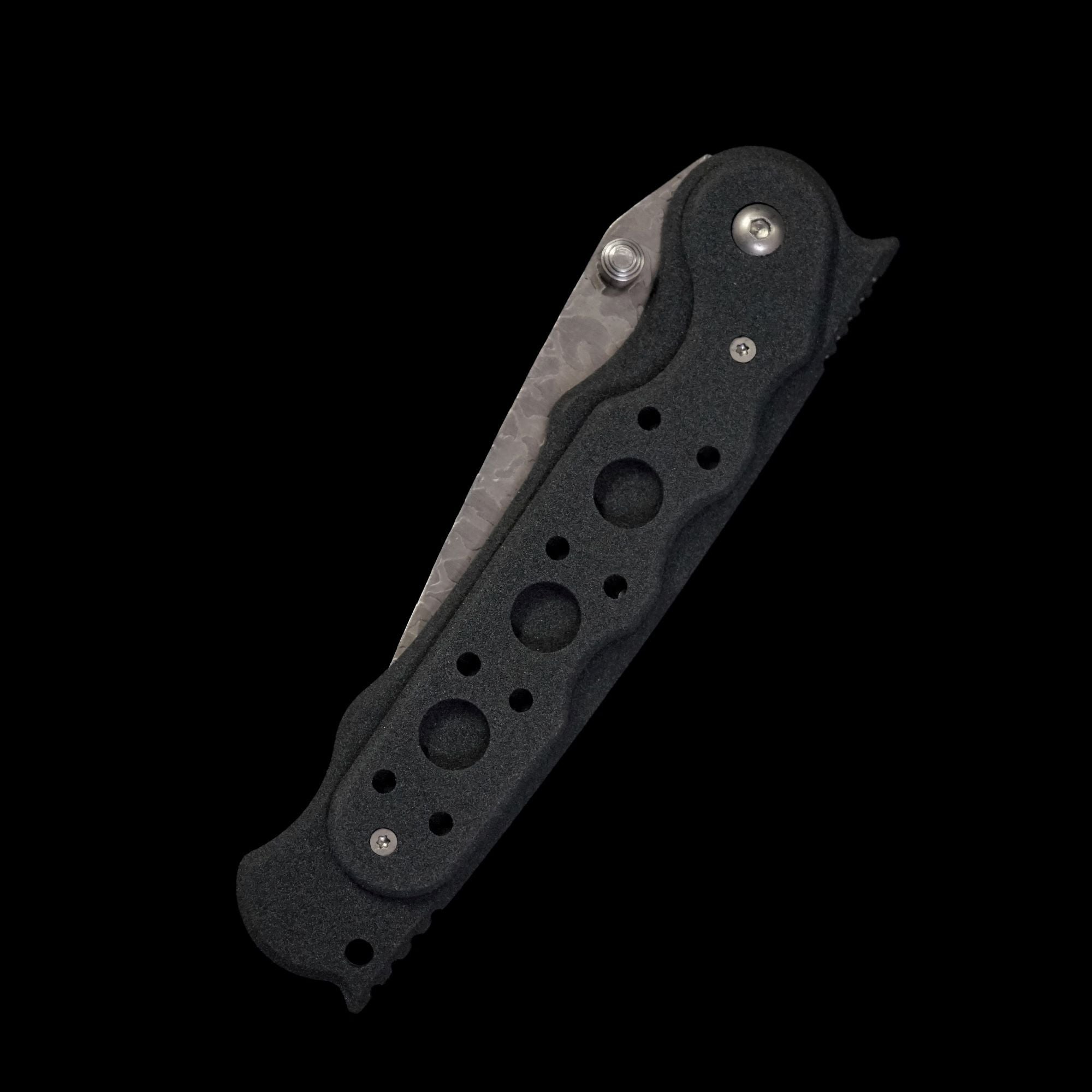 Sanded Grip Camo Blade Knife