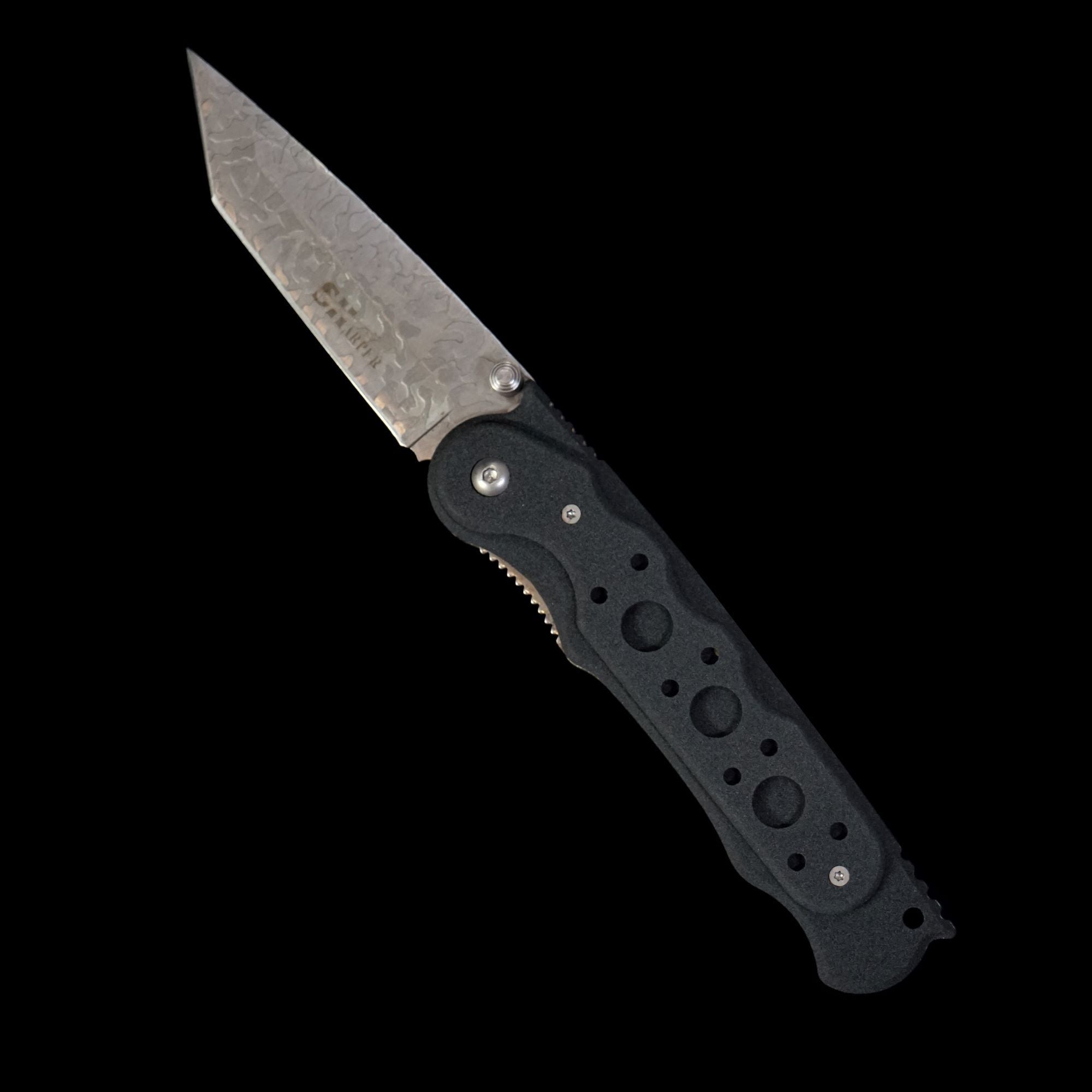 Sanded Grip Camo Blade Knife