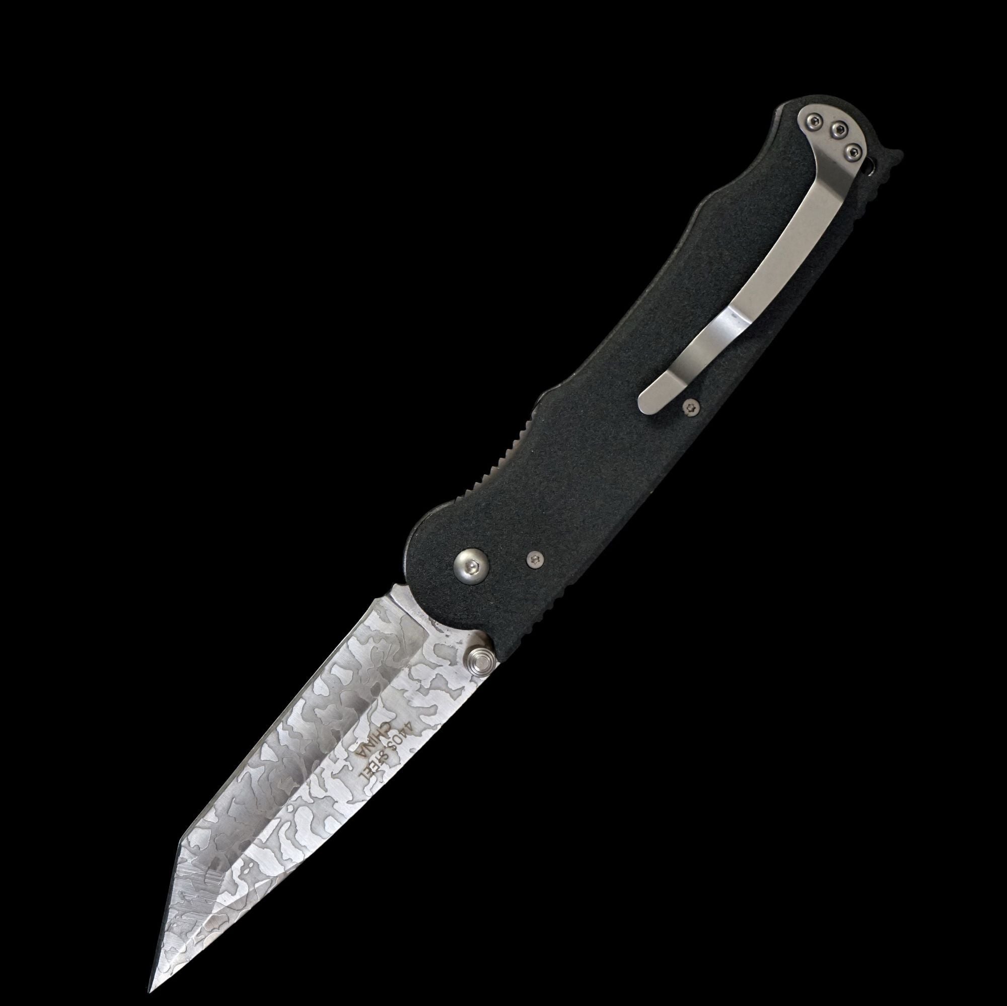 Sanded Grip Camo Blade Knife