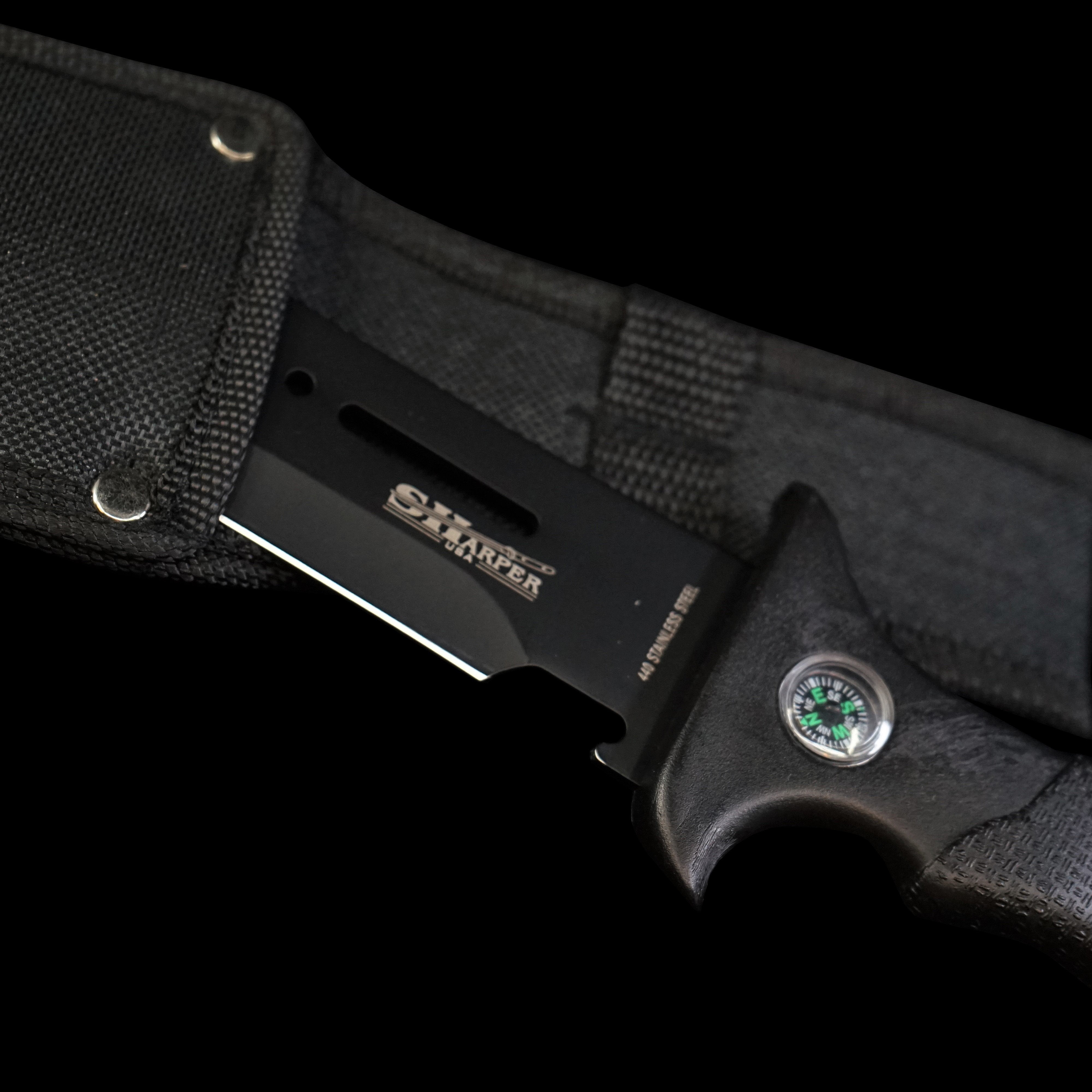 Survival Knife With Compass