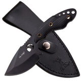 Elk Ridge 7.25" Stainless Steel Hunting Knife Tactical Survical Black G10 Handle