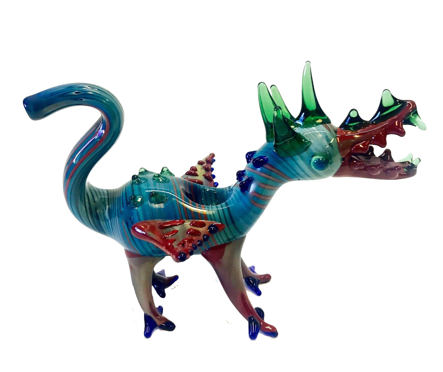 Flying Dragon Glass Figurine Pipe