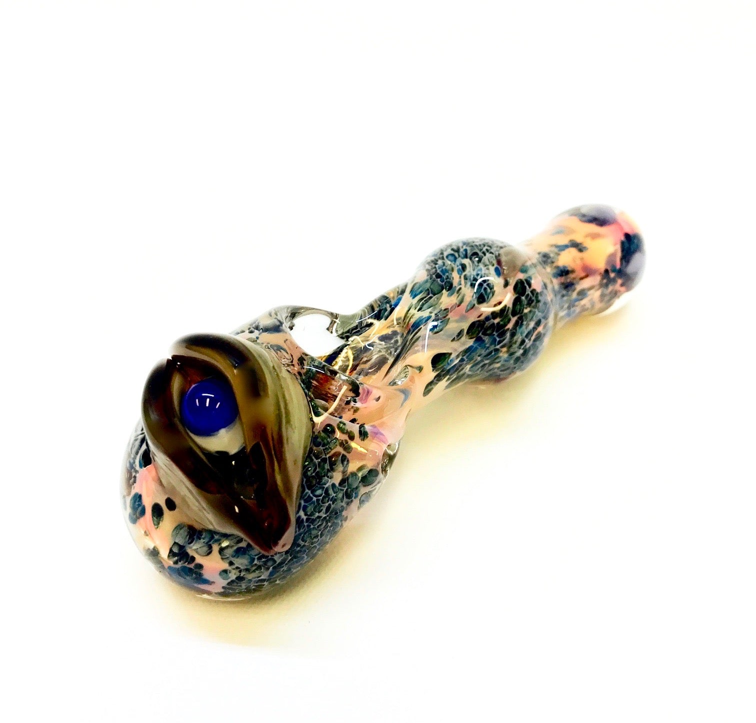 Frit Eye Glass Pipe