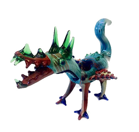 Flying Dragon Glass Figurine Pipe