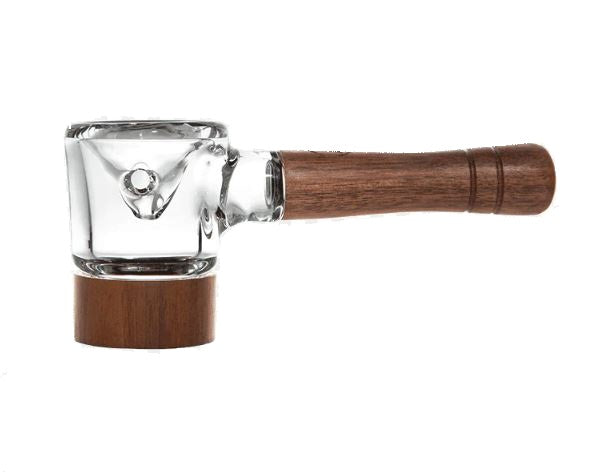 CONNECT BRAND -WOOD/GLASS HAND PIPE