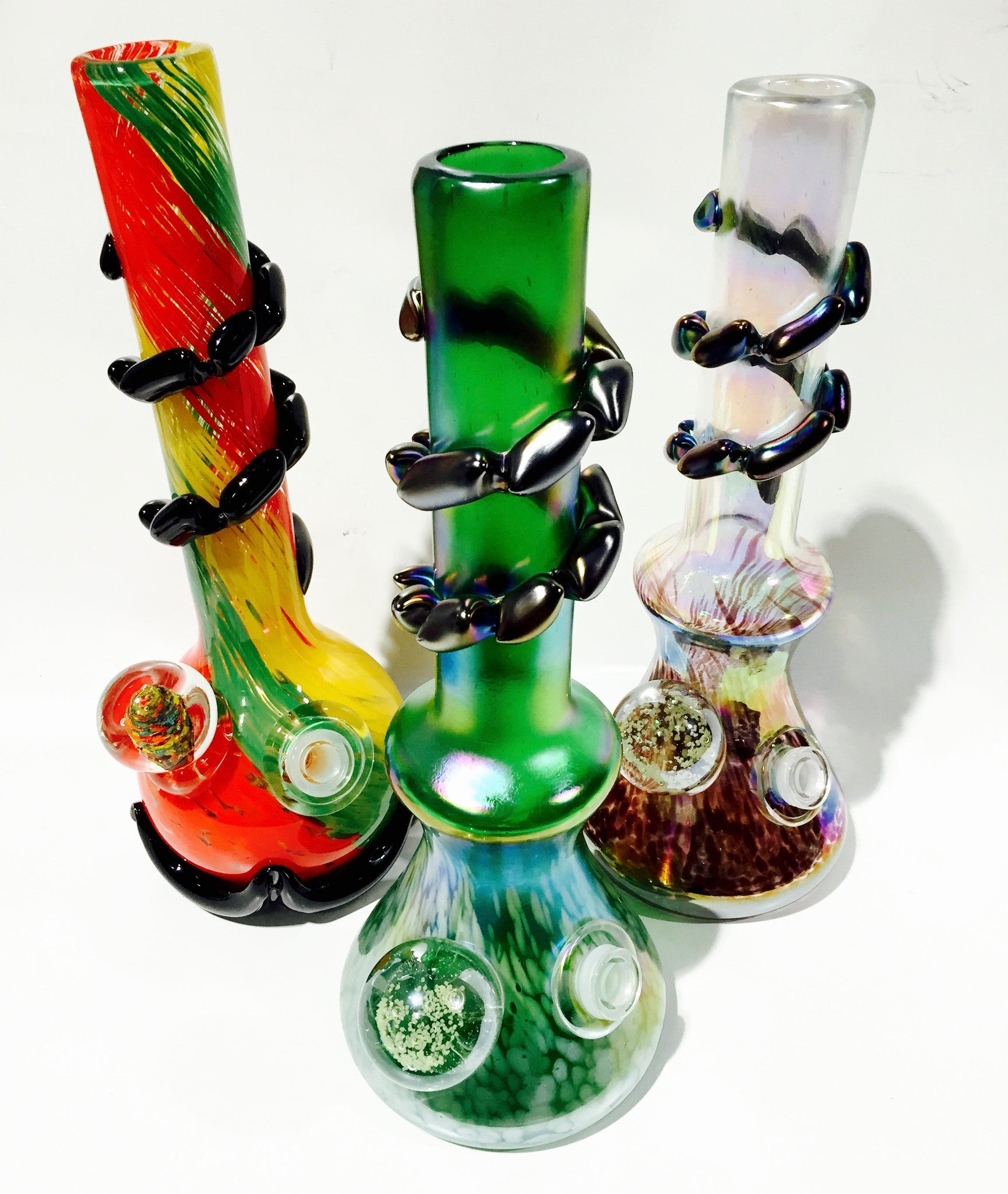 15" Glass-On-Glass Soft-Glass Water Pipe