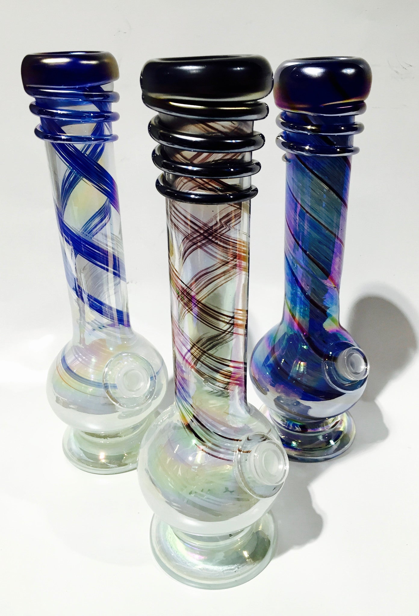 14" Glass-On-Glass Soft-Glass Water Pipe