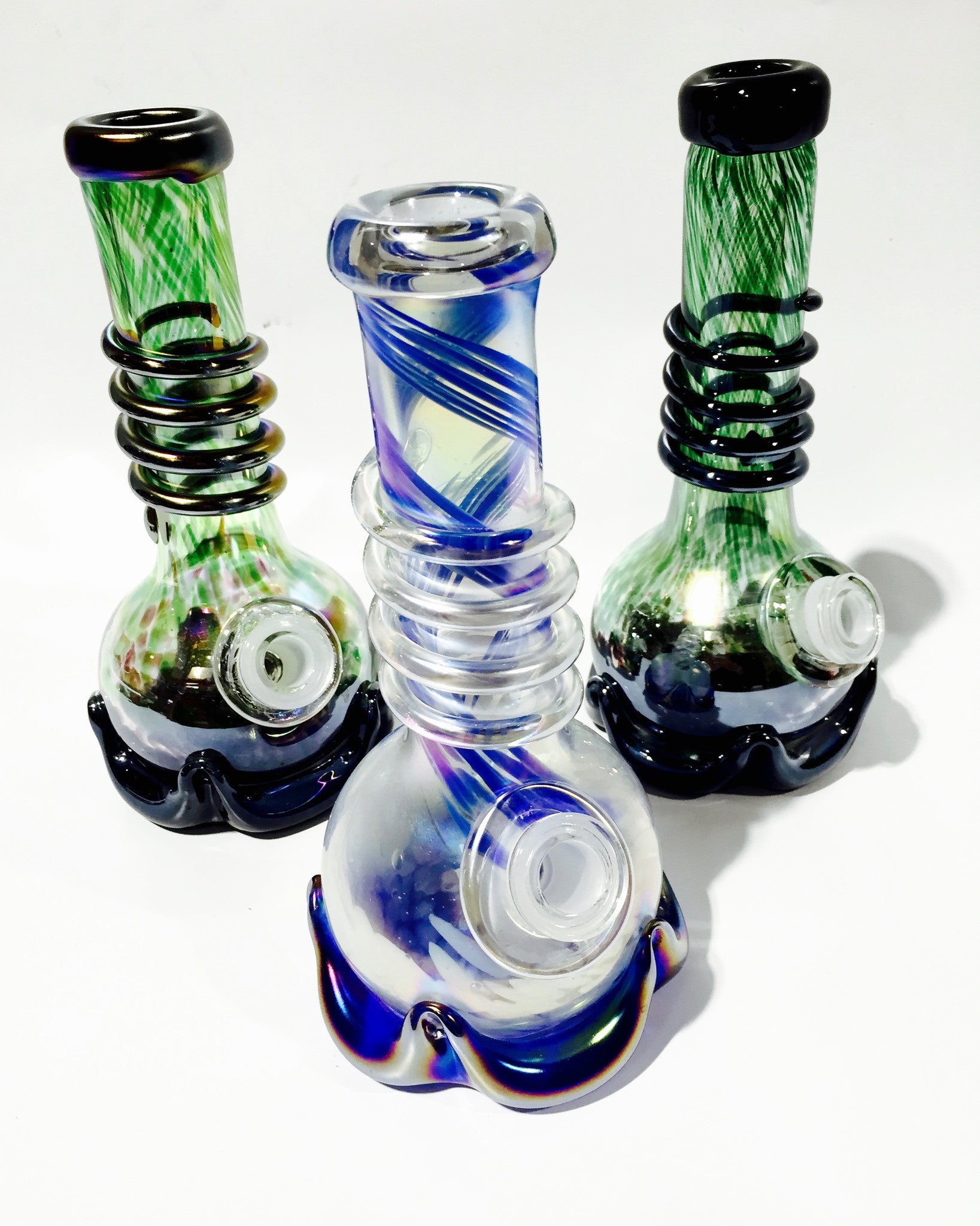 15" Glass-On-Glass Soft-Glass Water Pipe