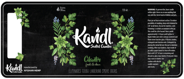 Buy 1 get 1 free Kandl Smoke Odor Eliminating Scented Candle by Afghan Hemp