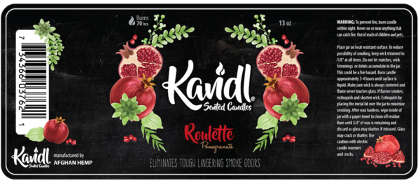 Buy 1 get 1 free Kandl Smoke Odor Eliminating Scented Candle by Afghan Hemp