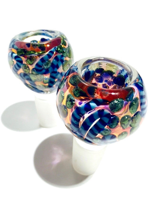 Gold Fumed Slide Glass Bowl