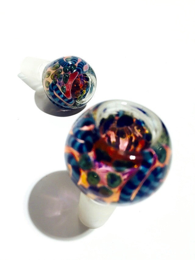 Gold Fumed Slide Glass Bowl