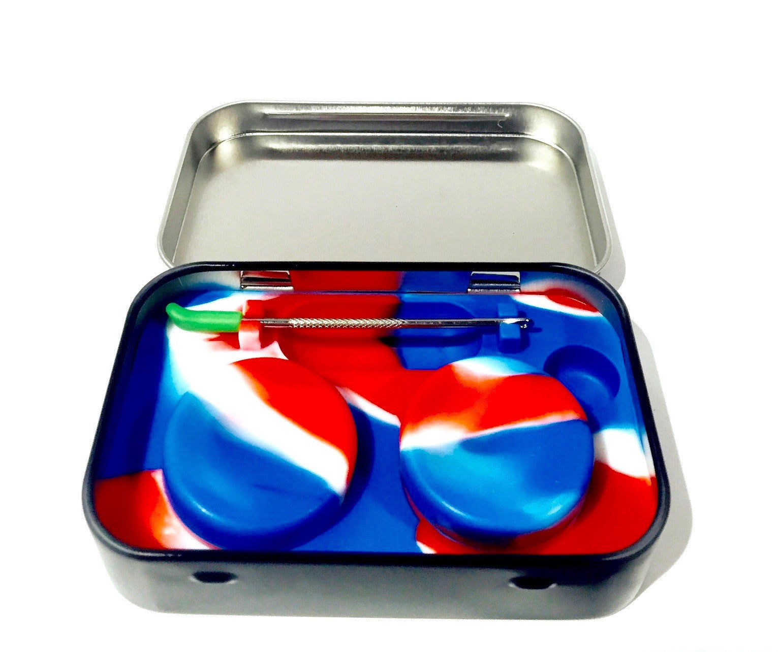 Tin Case Silicone Container w/ Dab Tool