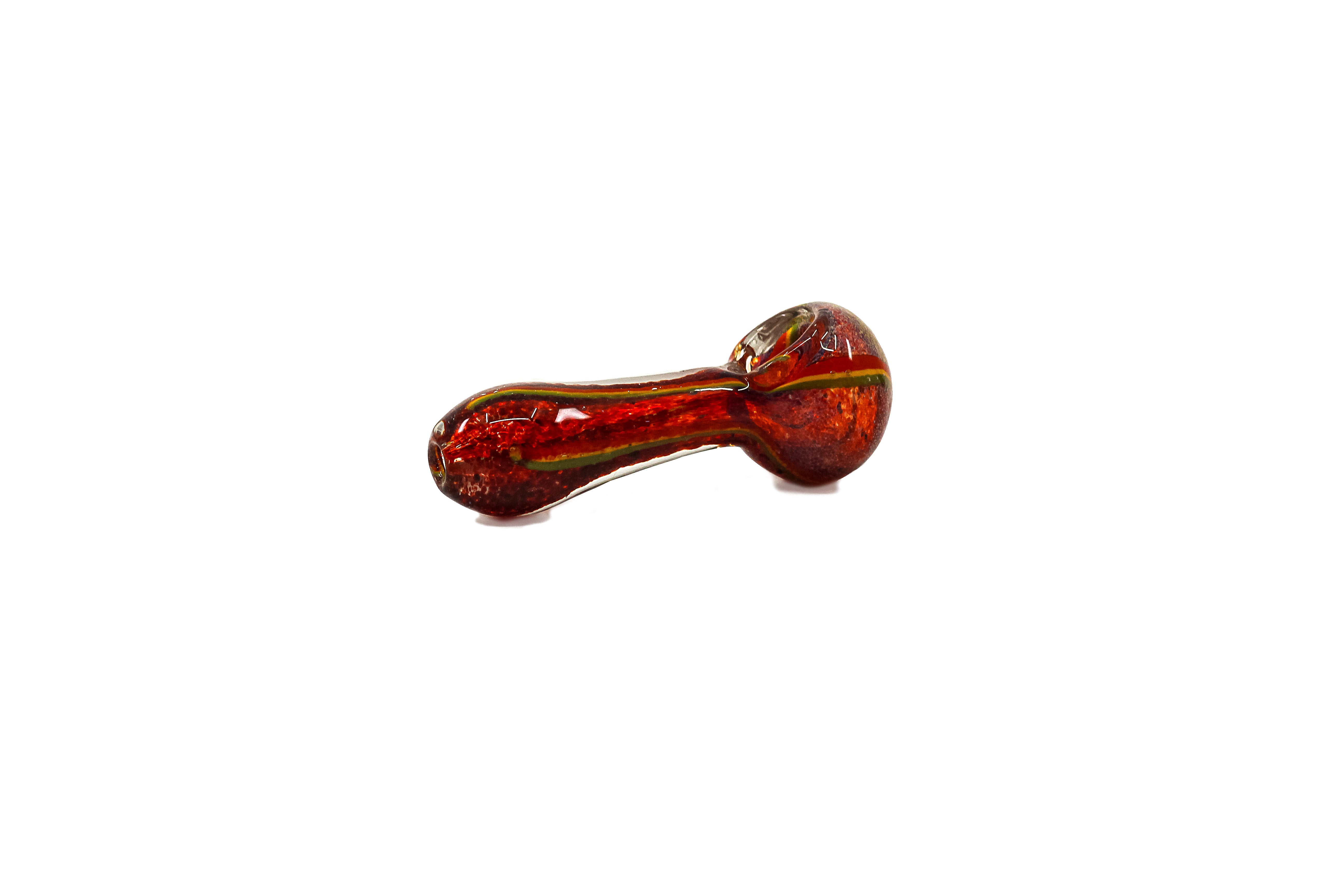 Rasta Hourglass Glass Hand Pipe