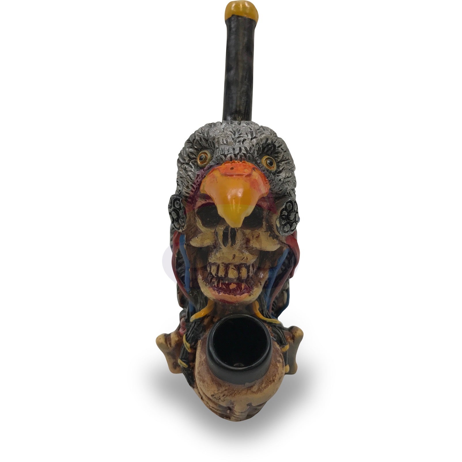 Resin Pipe Skull Eagle