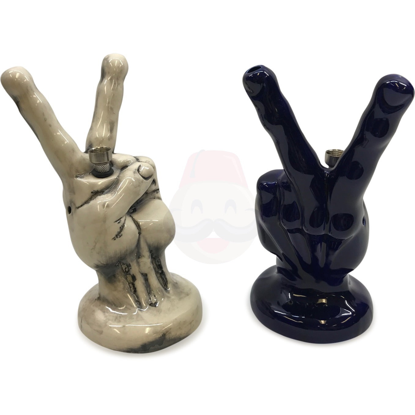 Ceramic Peace Sign Water Pipe