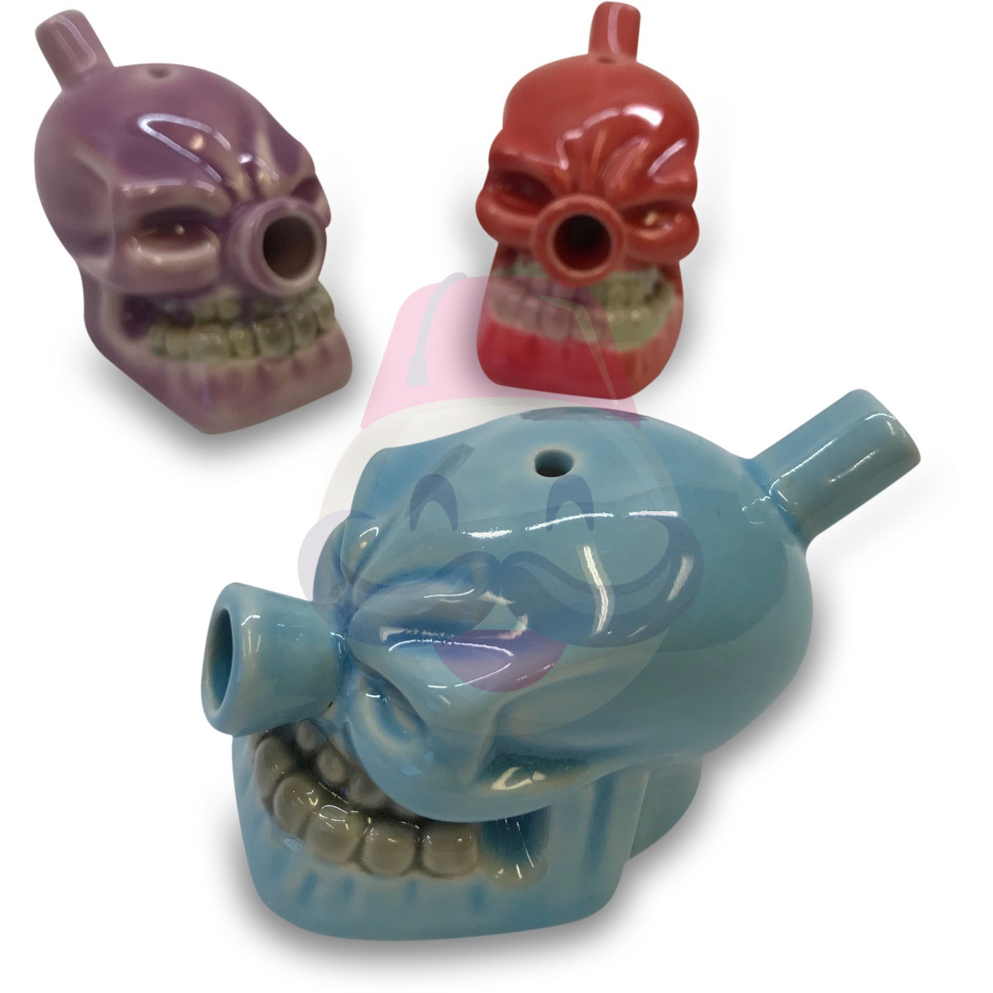 Ceramic Skull Rig Blunt Holder