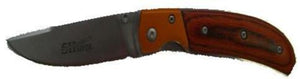 Smooth Wood Hand Knife w/ Burnt Orange Accent