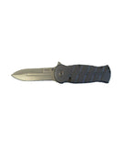 Heavy Metal Smooth Alternating Lines Switchblade Knife
