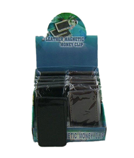 Magnetic Leather Money Clip