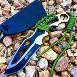 MTech 8" Stainless Steel Full Tang Hunting Survival Knife Cord Wrapped Handle