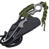 MTech 8" Stainless Steel Full Tang Hunting Survival Knife Cord Wrapped Handle