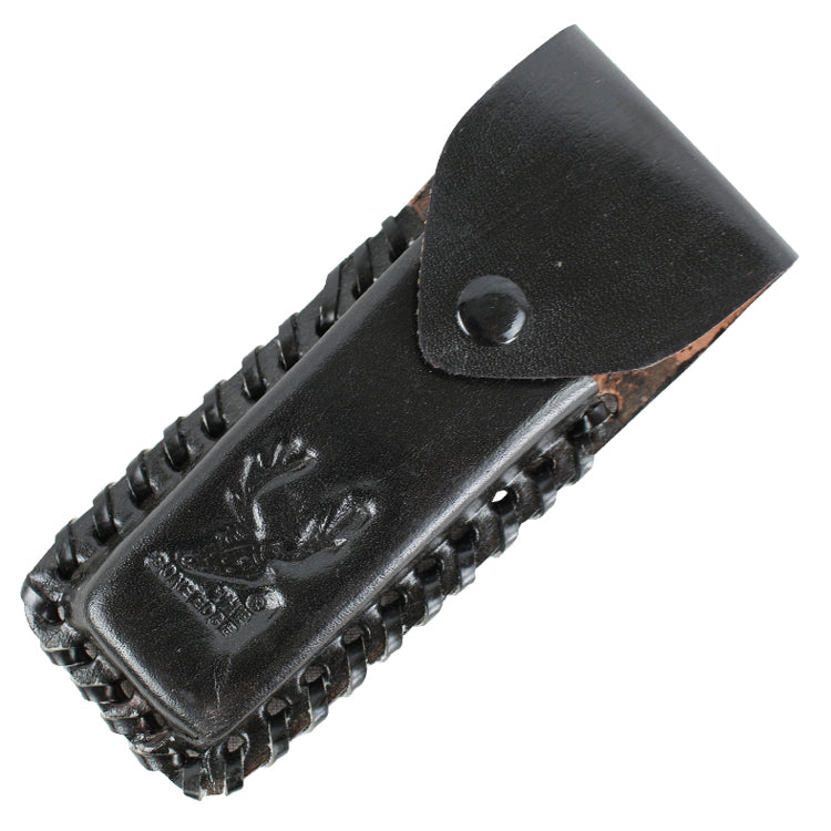 TheBoneEdge Black 5" Tactical knifeLeather Sheath for a Knife Belt Loop