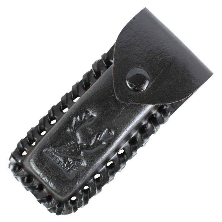 TheBoneEdge Black 4" Tactical knifeLeather Sheathfor a Knife Belt Loop