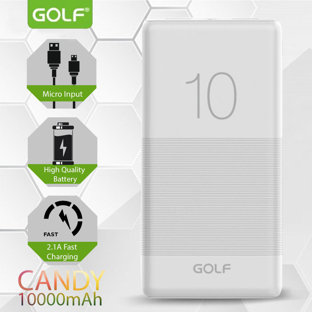 Golf G80 Candy Lithium Polymer 10000 mAh Powerbank