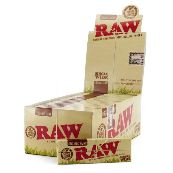 Raw Single Wide Organic Hemp (25 Pack)