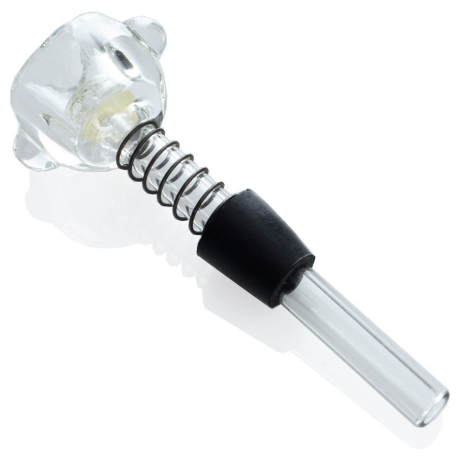 Self Cleaning Glass Stem w/ Spring **Only Black Available**
