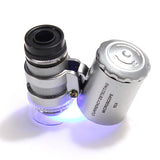 Pocket Microscope 60x Magnification with Dual LED Lamp