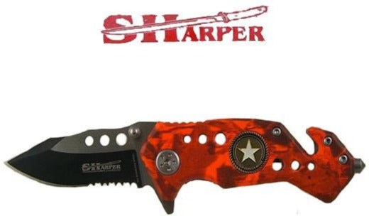 Orange Star Handle Knife