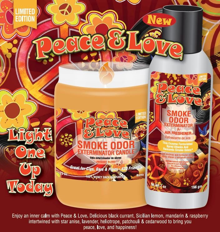 Smoke Odor Exterminator Candle 13oz Peace & Love