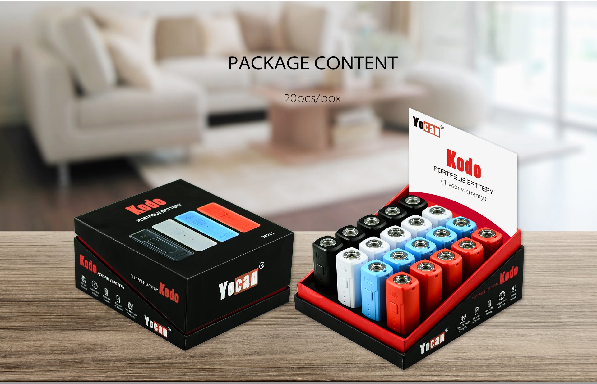 Yocan Kodo Box Mod Box of (20)