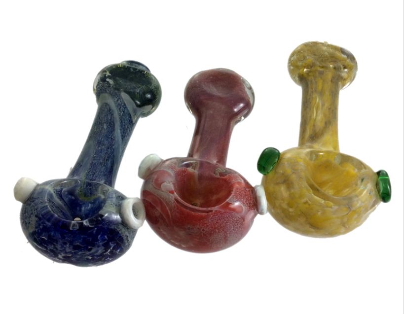 3" Fuming Flat Mouth Glass Hand Pipe