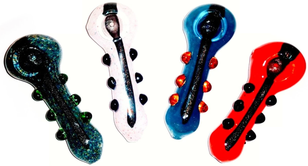 Dichro Studs Glass Hand Pipe