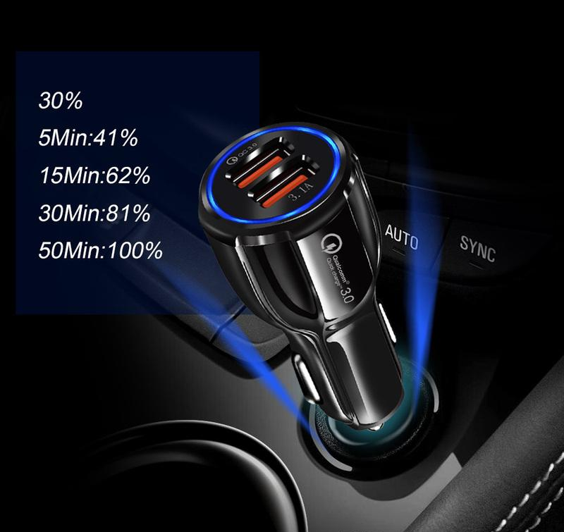 Dual Quick Charging Car Charger