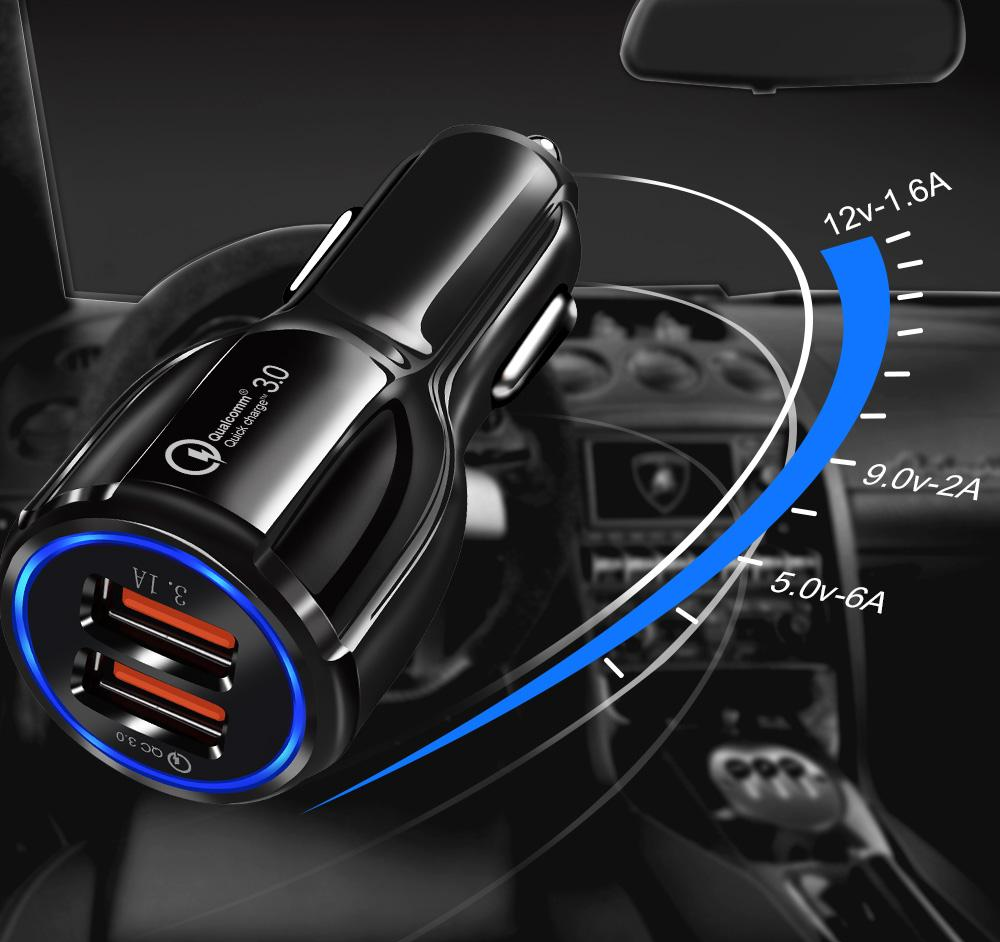 Dual Quick Charging Car Charger