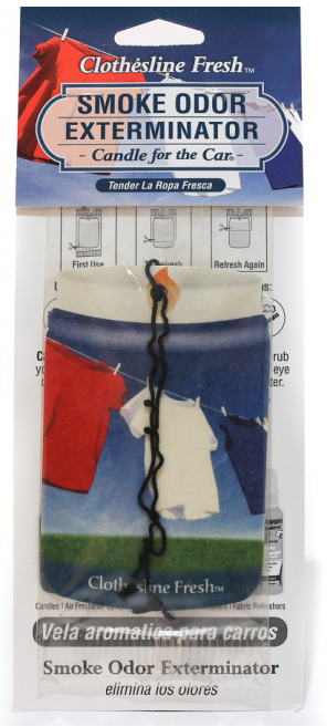 Candle for the Car Air Freshener - Clothesline Fresh