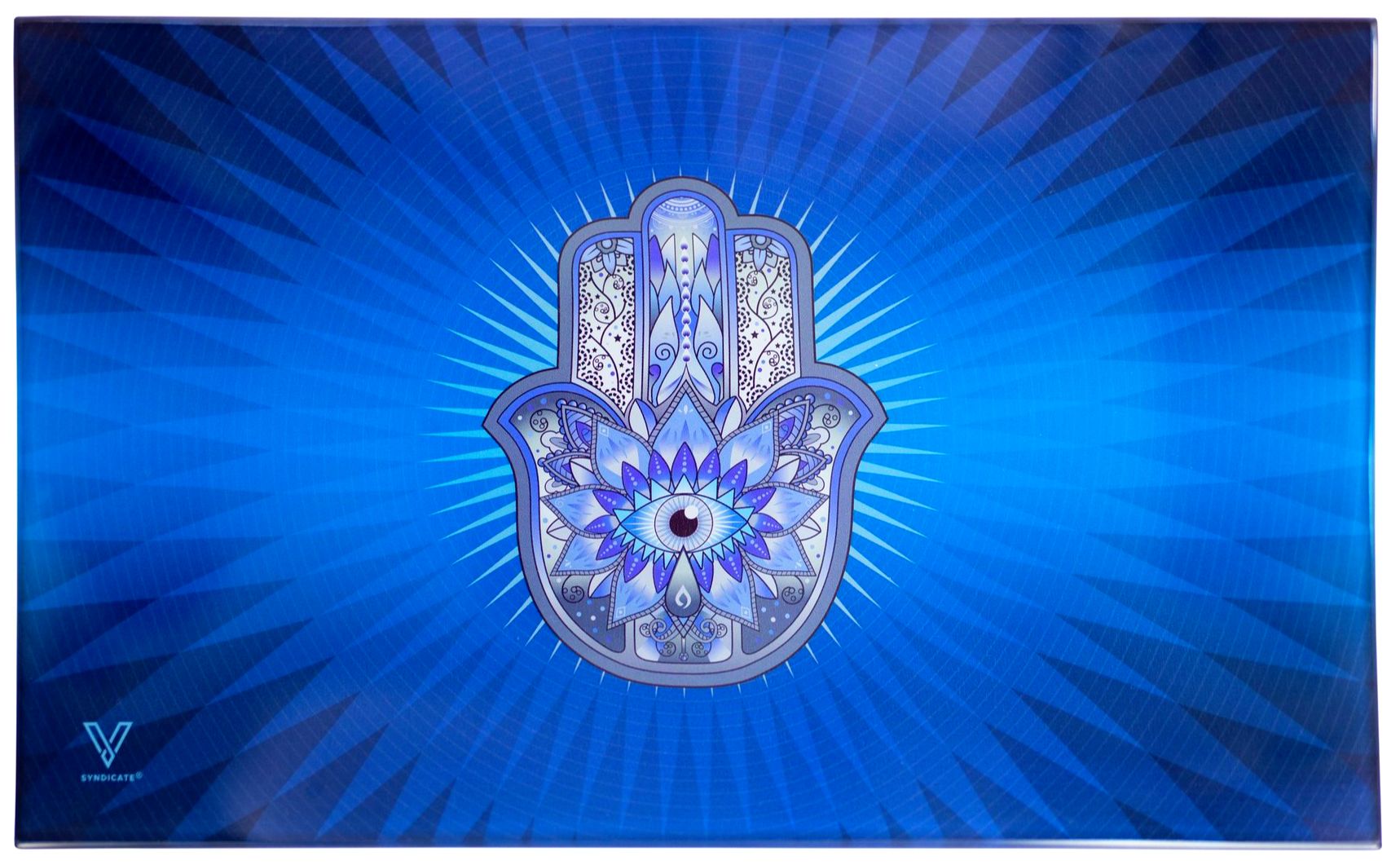 V. Syndicate Hamsa Blue Glass Tray