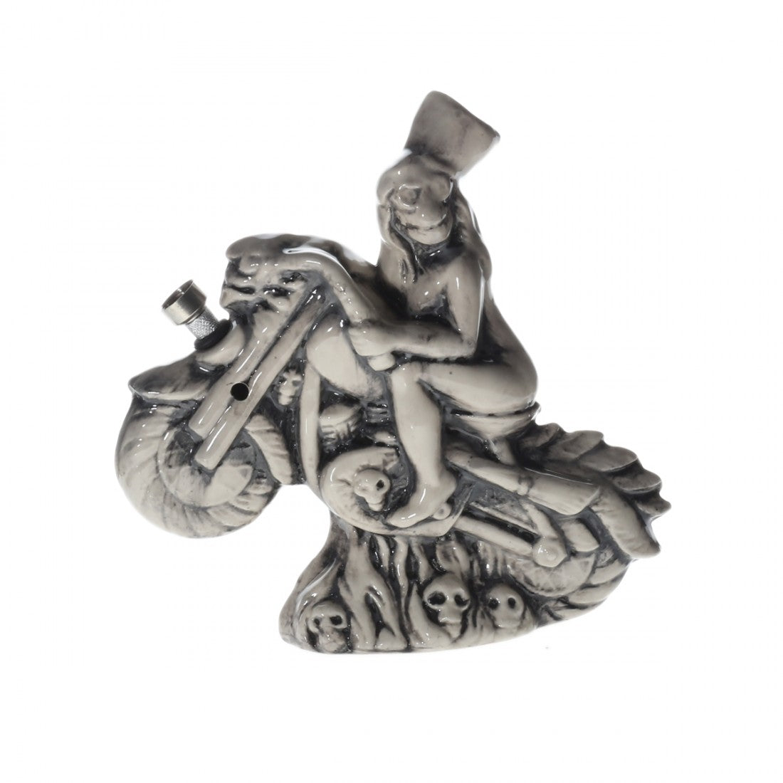 Ceramic Motorcycle Rider Water Pipe