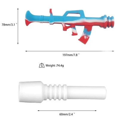 AK Gun Silicone Nectar Collector w/ Ceramic Nail