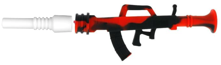 AK Gun Silicone Nectar Collector w/ Ceramic Nail