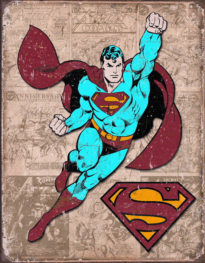 Superman Weathered Panels