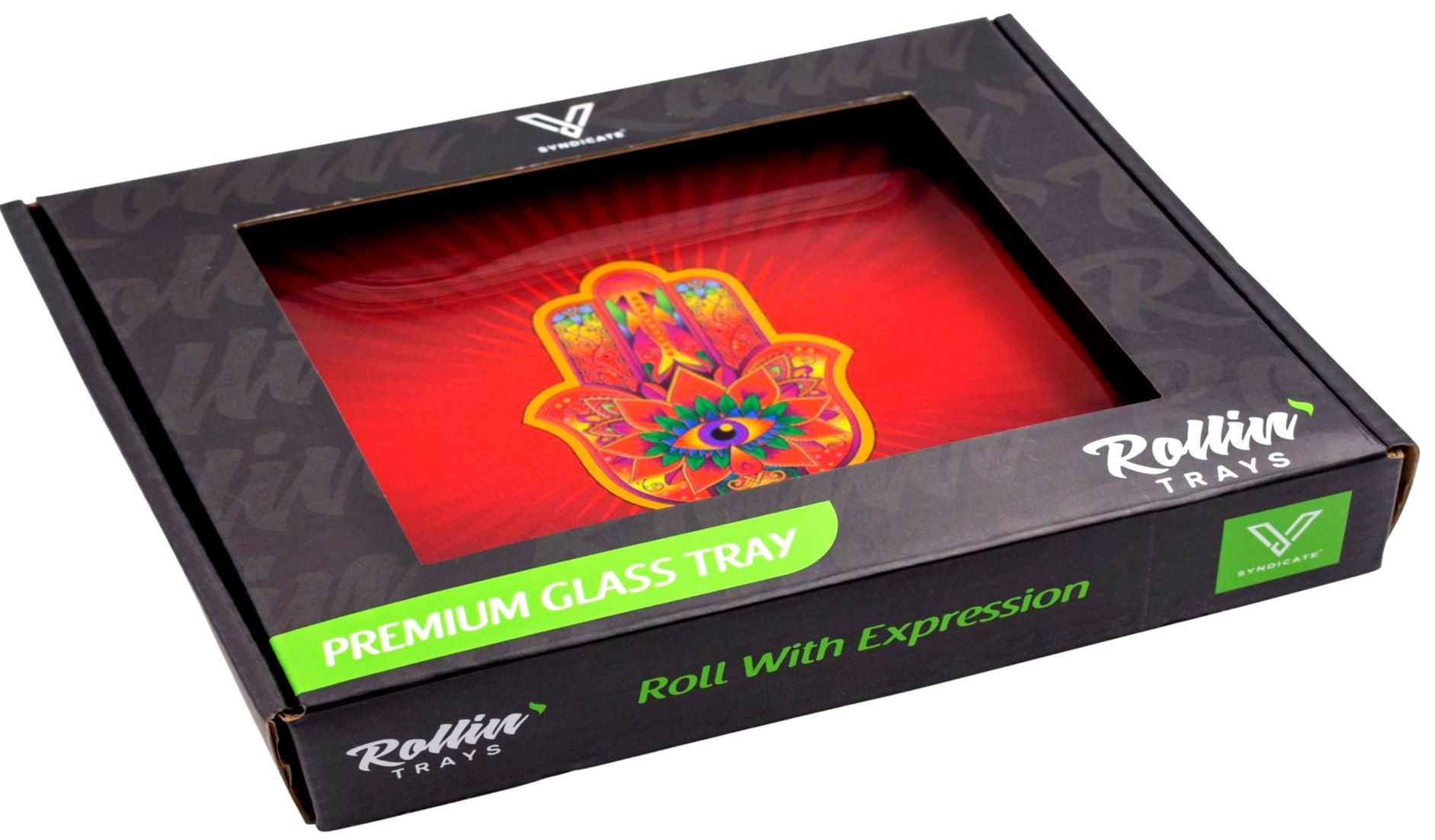 V. Syndicate Hamsa Red Glass Tray